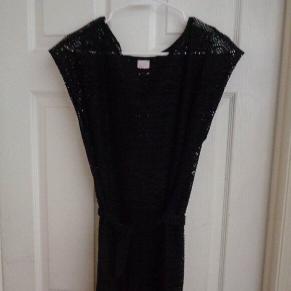 Merona Black Mesh Woman's Beach Swimsuit Coverup Size Medium - Picture 1 of 4